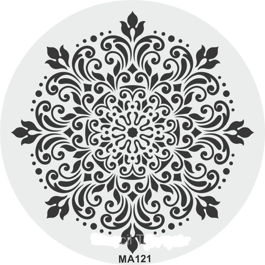 Mandala Duvar Dekor Stencil Şablon (40x40) MA-121