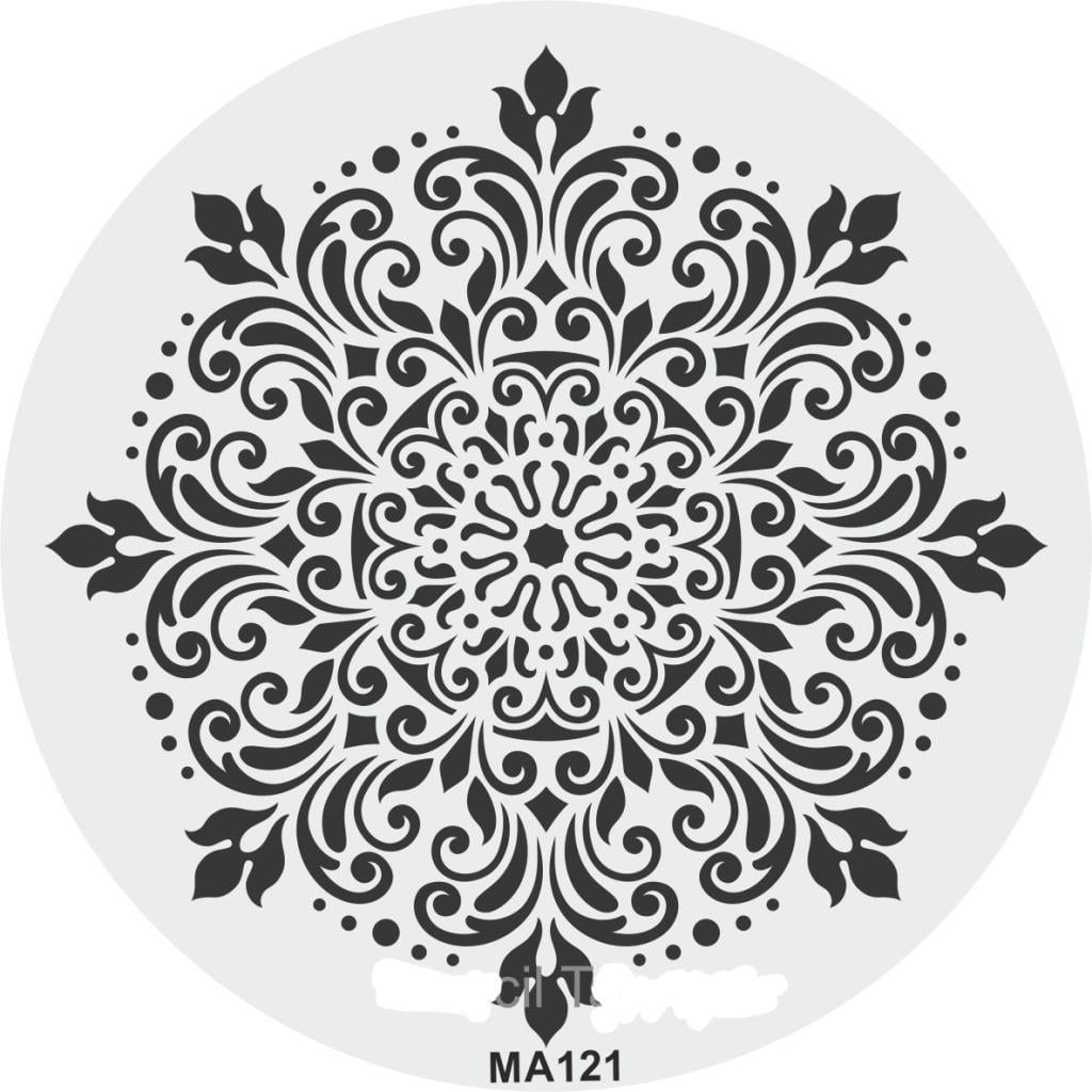 Mandala Duvar Dekor Stencil Şablon (40x40) MA-121