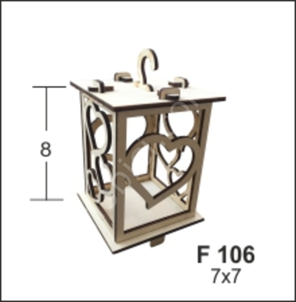 Tealight Küçük Boy Lazer Kesim Obje F106