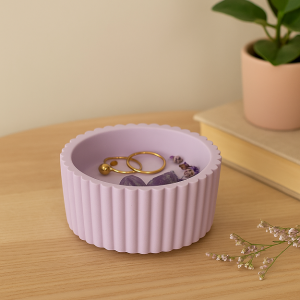 Yuvarlak Çizgili Kase 8x8cm