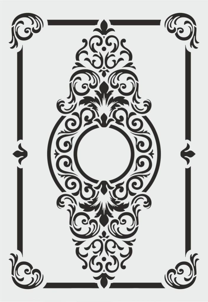 Damask Desen Stencil Şablon (35x50) DA-027