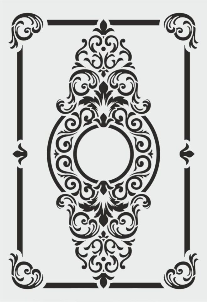 Damask Desen Stencil Şablon (35x50) DA-027