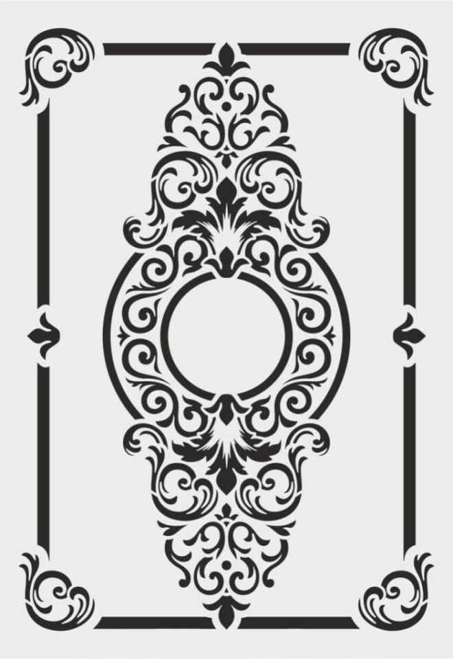 Damask Desen Stencil Şablon (35x50) DA-027