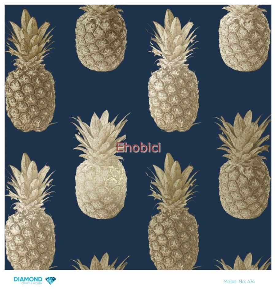 Diamond Pirinç Dekopaj Kağıdı - 474 - 30x30