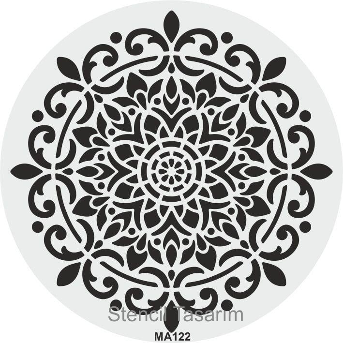 Mandala Duvar Dekor Stencil Şablon (30x30) MA-122