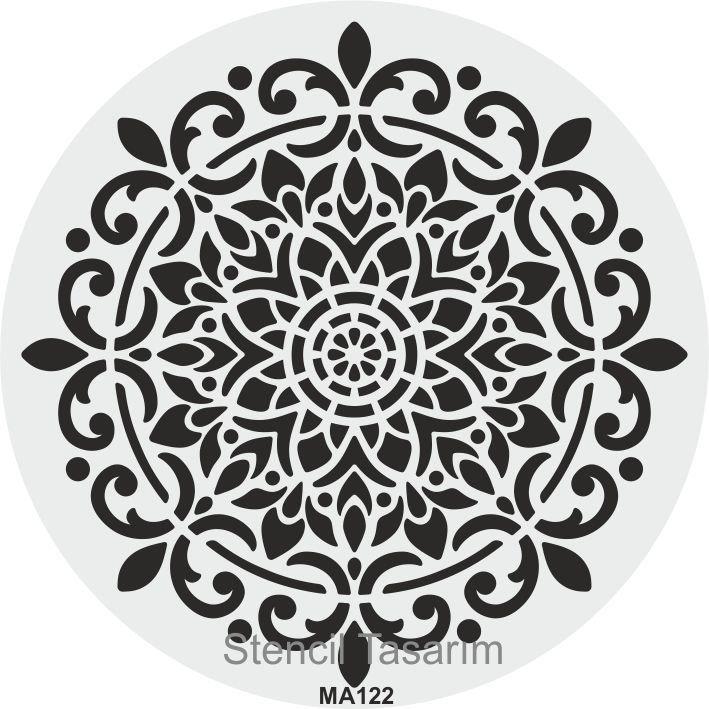 Mandala Duvar Dekor Stencil Şablon (40x40) MA-122