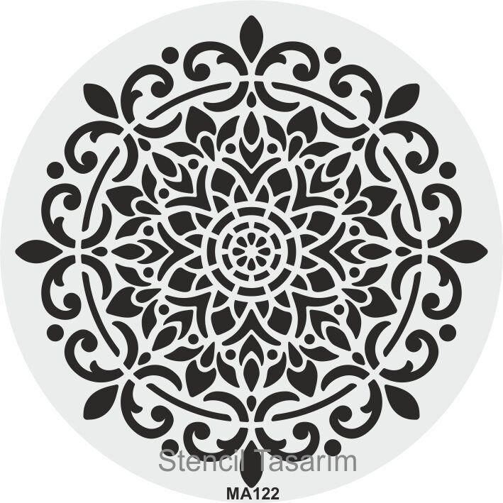 Mandala Duvar Dekor Stencil Şablon (40x40) MA-122