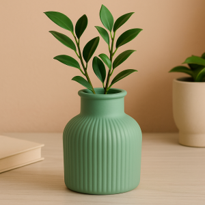 Yuvarlak Çizgili Vazo 10x7cm