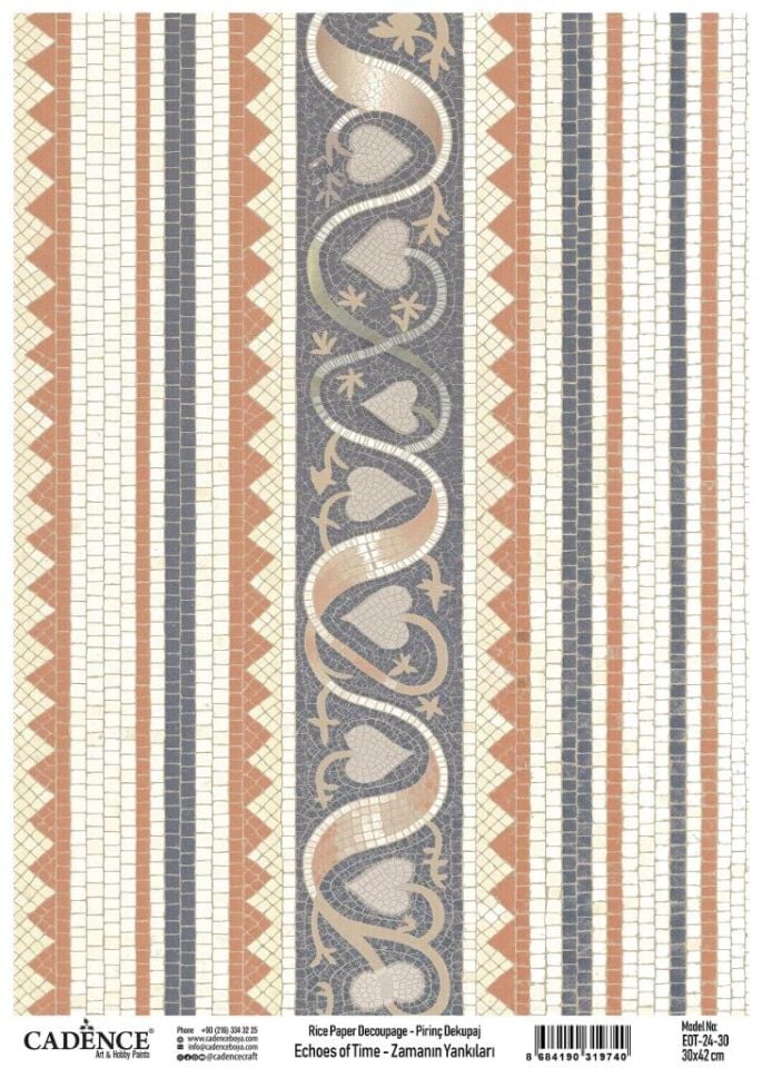 Cadence Pirinç Dekopaj Zamanın Yankıları EOT24 Antik Mısır 30x42cm