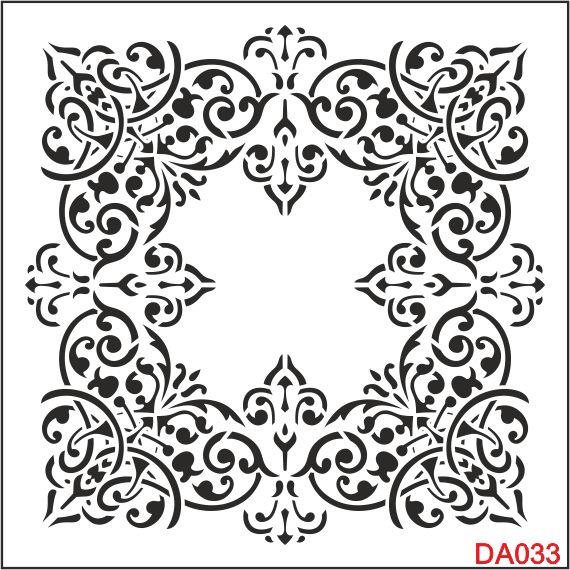 Damask Desen Stencil Şablon (40x40) DA-033