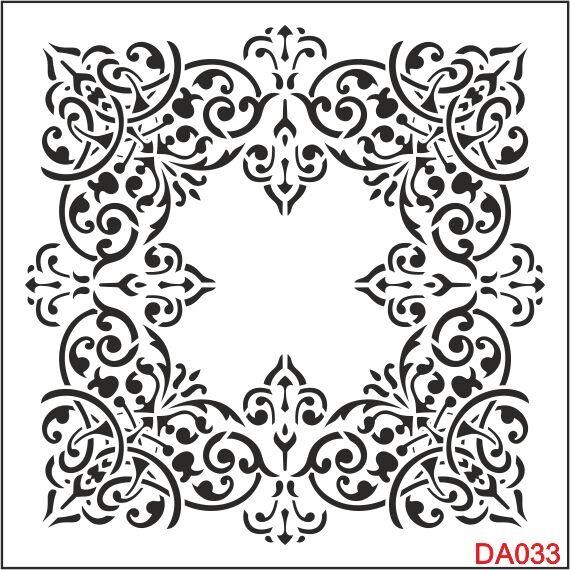 Damask Desen Stencil Şablon (40x40) DA-033