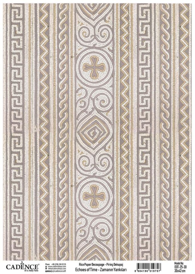 Cadence Pirinç Dekopaj Zamanın Yankıları EOT25 Antik Mısır 30x42cm