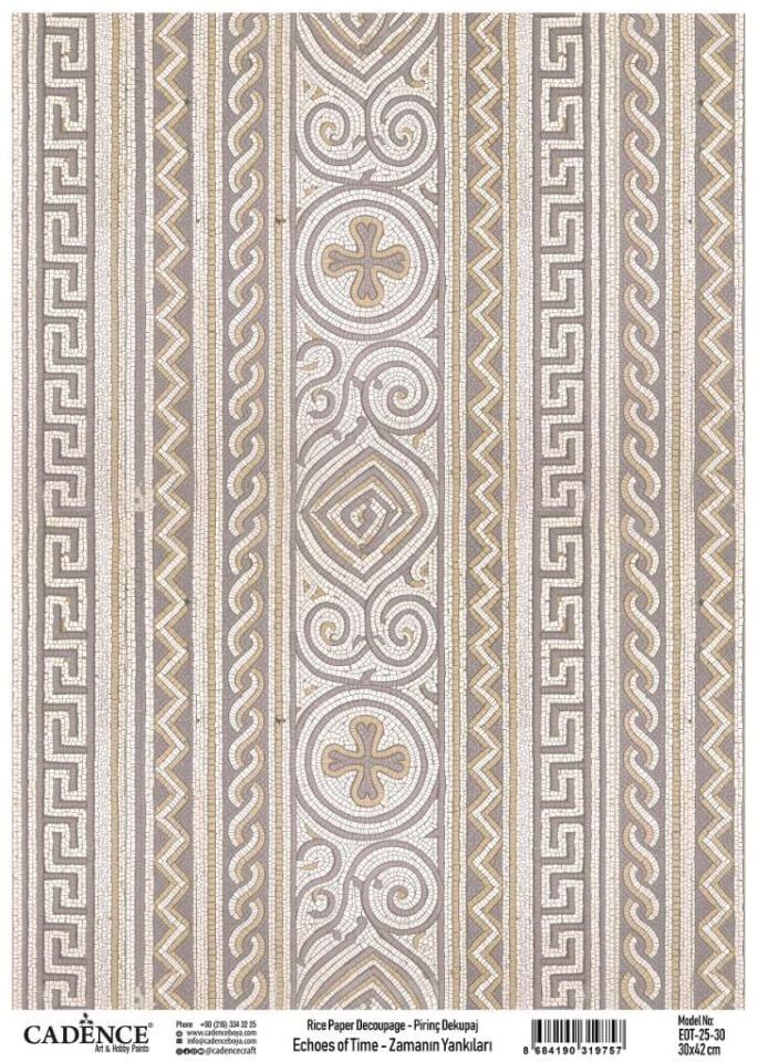 Cadence Pirinç Dekopaj Zamanın Yankıları EOT25 Antik Mısır 30x42cm