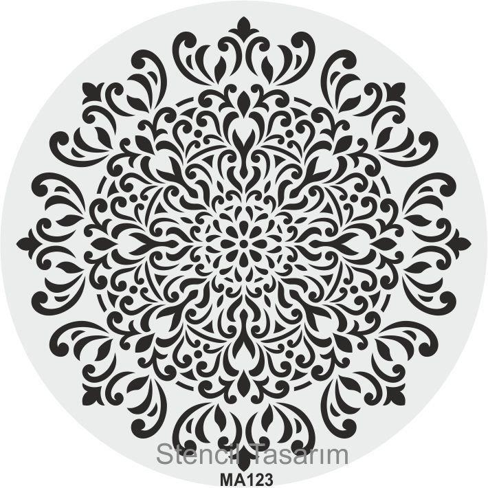 Mandala Duvar Dekor Stencil Şablon (40x40) MA-123