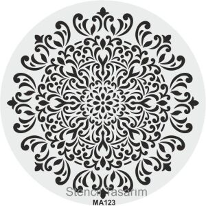 Mandala Duvar Dekor Stencil Şablon (40x40) MA-123