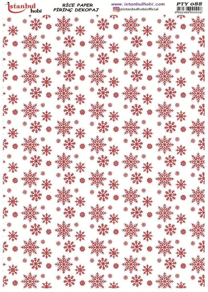 Pirinç Dekopaj Kağıdı 30x42cm PTY-088 Yılbaşı