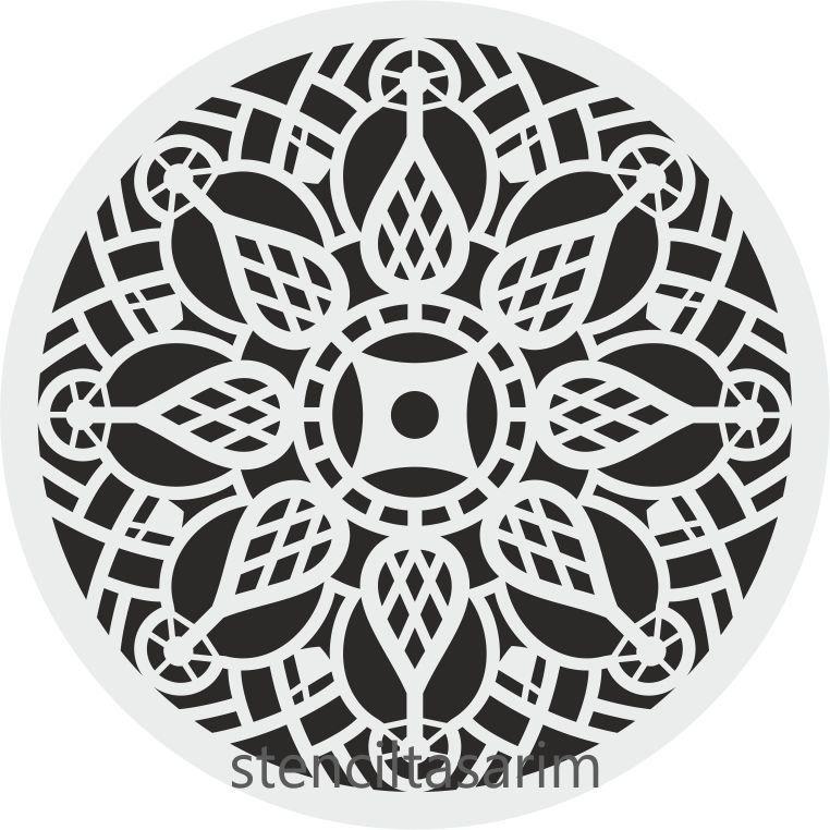 Dantel Desen Stencil Şablon (25x25) DNT-027
