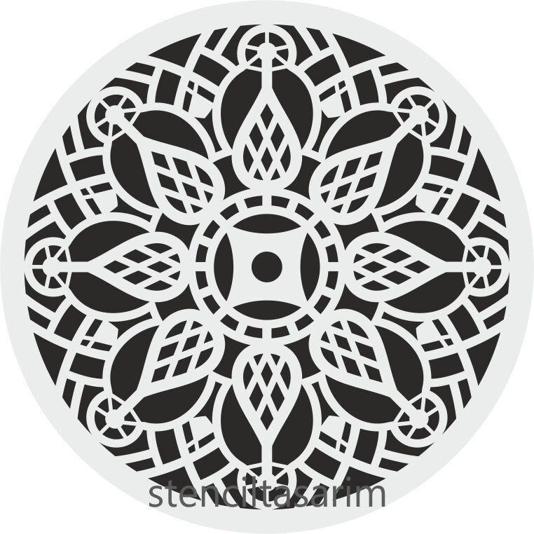 Dantel Desen Stencil Şablon (25x25) DNT-027