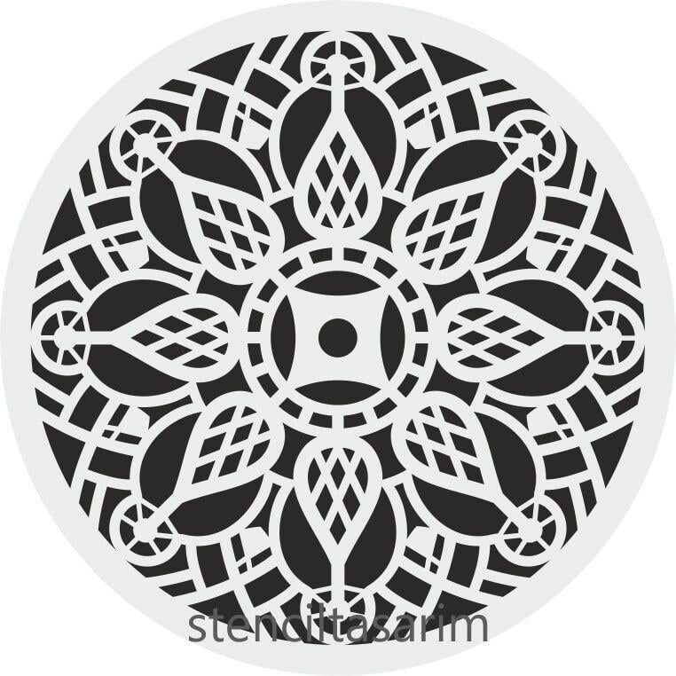 Dantel Desen Stencil Şablon (25x25) DNT-027