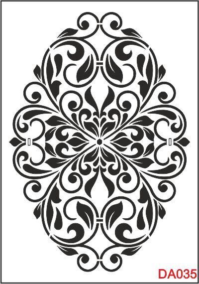 Damask Desen Stencil Şablon (25x35) DA-035