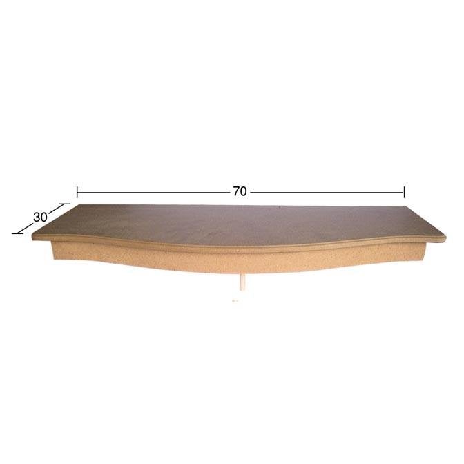 Ahşap Bombe Raf 70x30cm RA512
