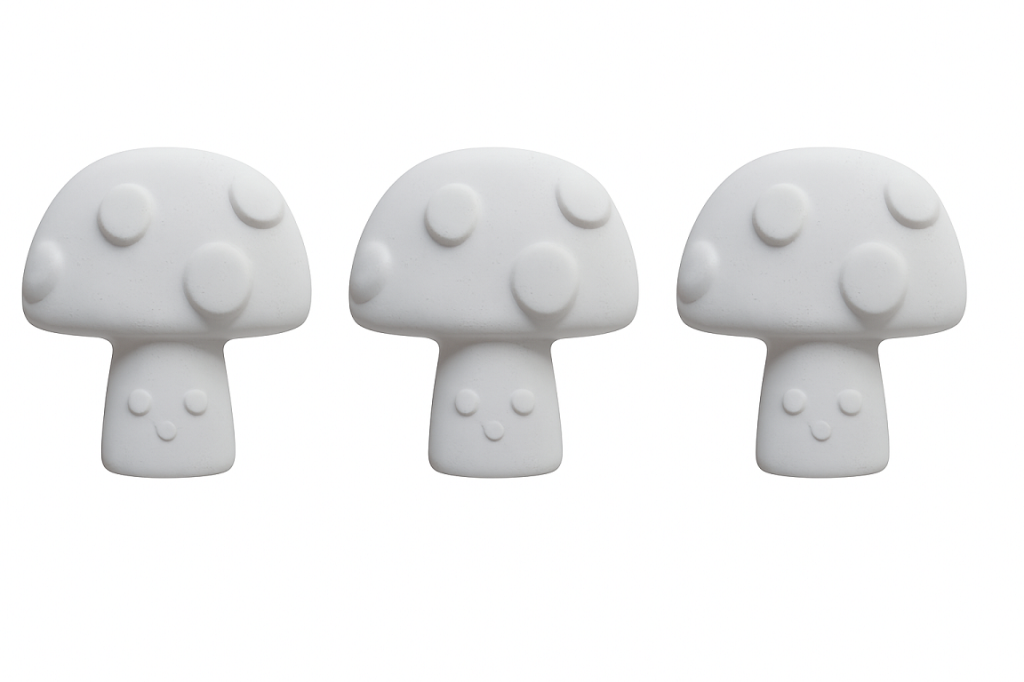 Minik Mantar Obje 3 lü Set 3,3x3cm