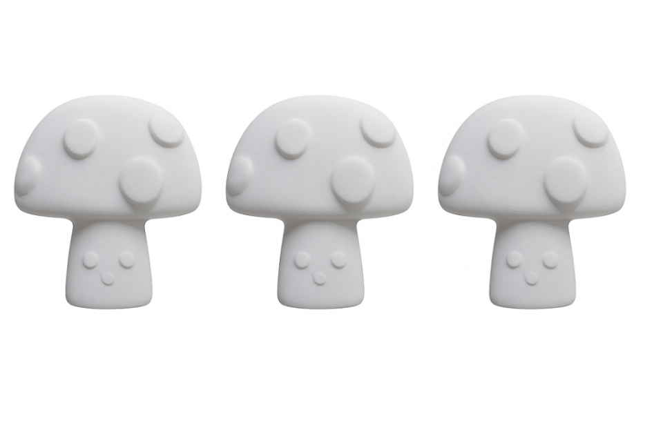 Minik Mantar Obje 3 lü Set 3,3x3cm