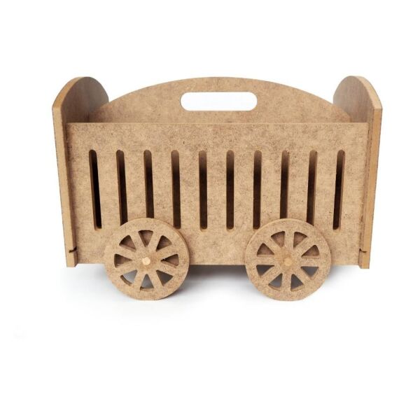 Ahşap Tekerlekli Bölmeli Sosluk 29x18cm D109