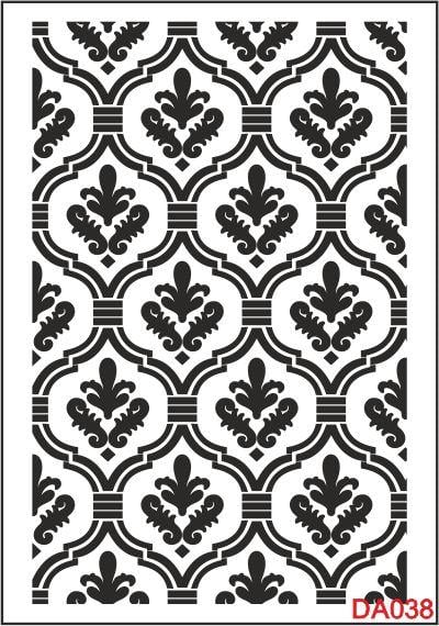 Damask Desen Stencil Şablon (25x35) DA-038
