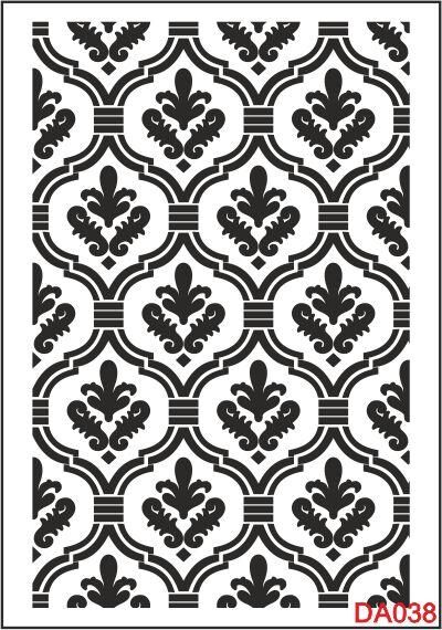 Damask Desen Stencil Şablon (25x35) DA-038