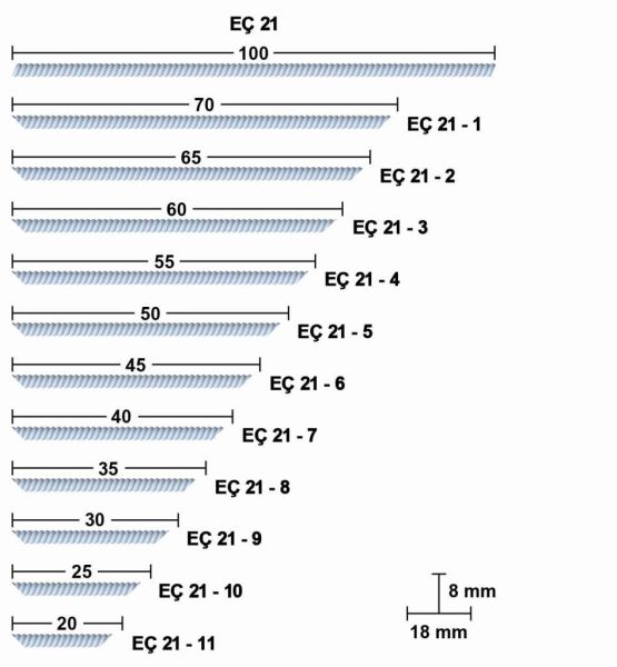 Bükülebilir Esnek Çıta 100cm EÇ-21