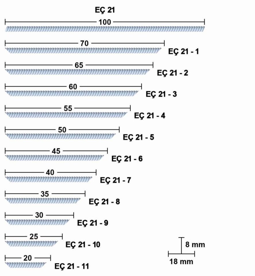 Bükülebilir Esnek Çıta 100cm EÇ-21