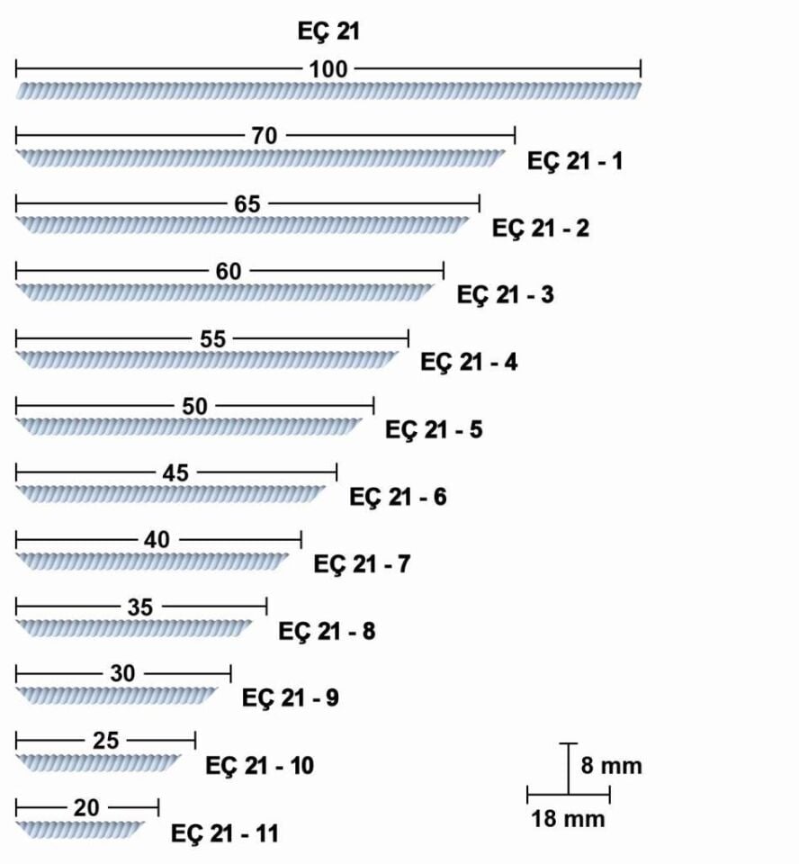 Bükülebilir Esnek Çıta 100cm EÇ-21