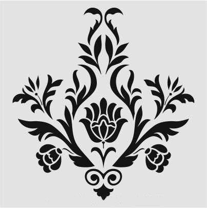 Damask Desen Stencil Şablon (30x30) DA-043