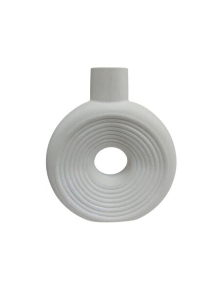 Büyük Yuvarlak Çizgili Vazo 18x16cm