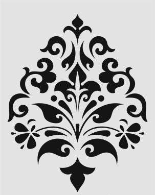 Damask Desen Stencil Şablon (25x35) DA-044