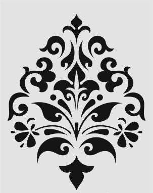 Damask Desen Stencil Şablon (25x35) DA-044