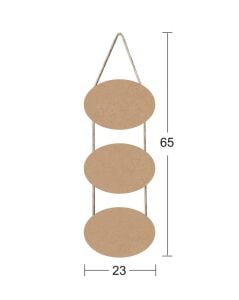 Askılı 3 lü Ahşap Pano 65x23cm F728