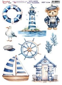 Koyu Zemin Sulu Transfer Kağıdı 25x35cm KST-116