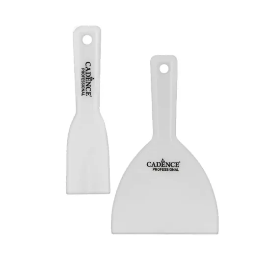 Cadence Rölyef Spatula 2'li Set (İnce-Geniş) - Plastik Spatula