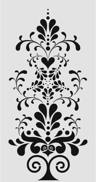 Damask Desen Stencil Şablon (20x40) DA-048