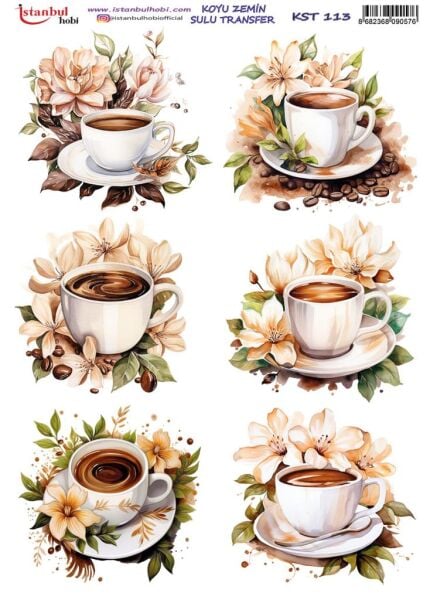 Koyu Zemin Sulu Transfer Kağıdı 25x35cm KST-113