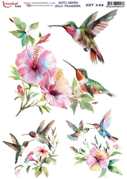 Koyu Zemin Sulu Transfer Kağıdı 25x35cm KST-148