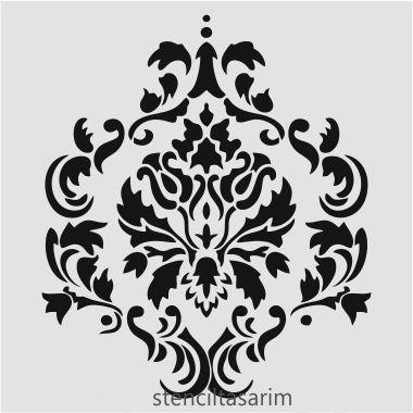 Damask Desen Stencil Şablon (30x30) DA-049