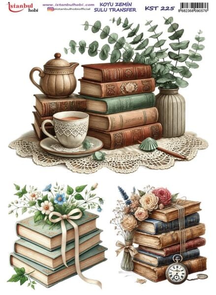 Koyu Zemin Sulu Transfer Kağıdı 25x35cm KST-225