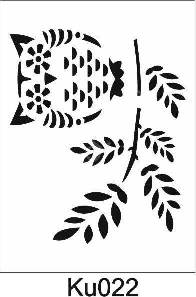 Kuş Temalı Desenler Stencil Şablon (21x30) KU-022