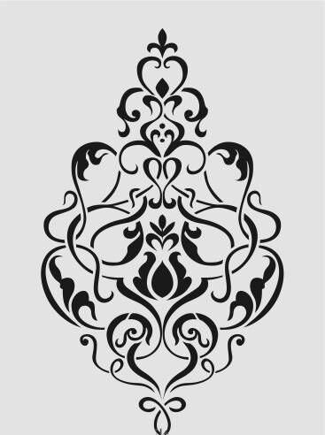 Damask Desen Stencil Şablon (21x30) DA-050