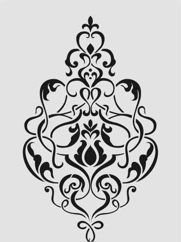 Damask Desen Stencil Şablon (25x35) DA-050