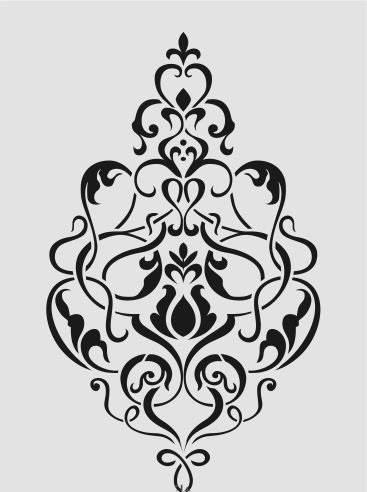 Damask Desen Stencil Şablon (25x35) DA-050
