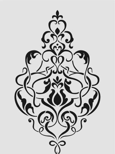 Damask Desen Stencil Şablon (25x35) DA-050